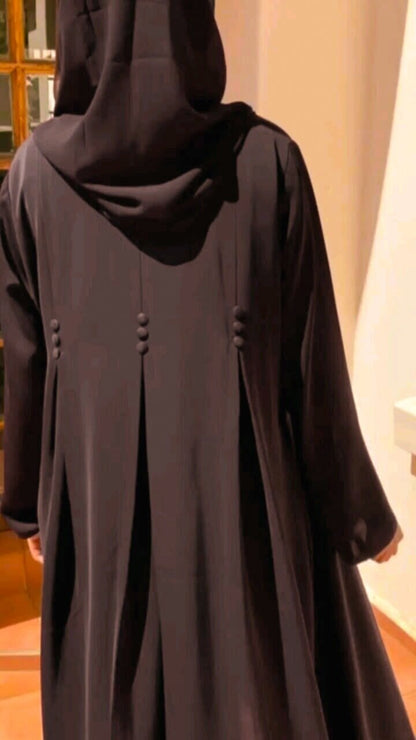 FLAIR PLEATED ABAYA ( 1 Piece) abaya Sahar Abaya XS (50) BROWN 