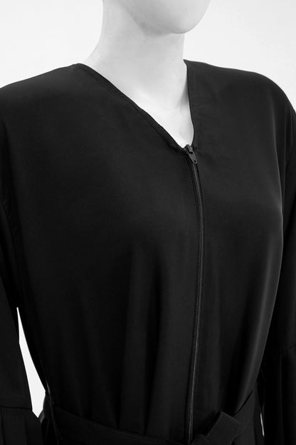 ZIPER SLEEVE PLEATED ( KUFF) abaya SAHAR 