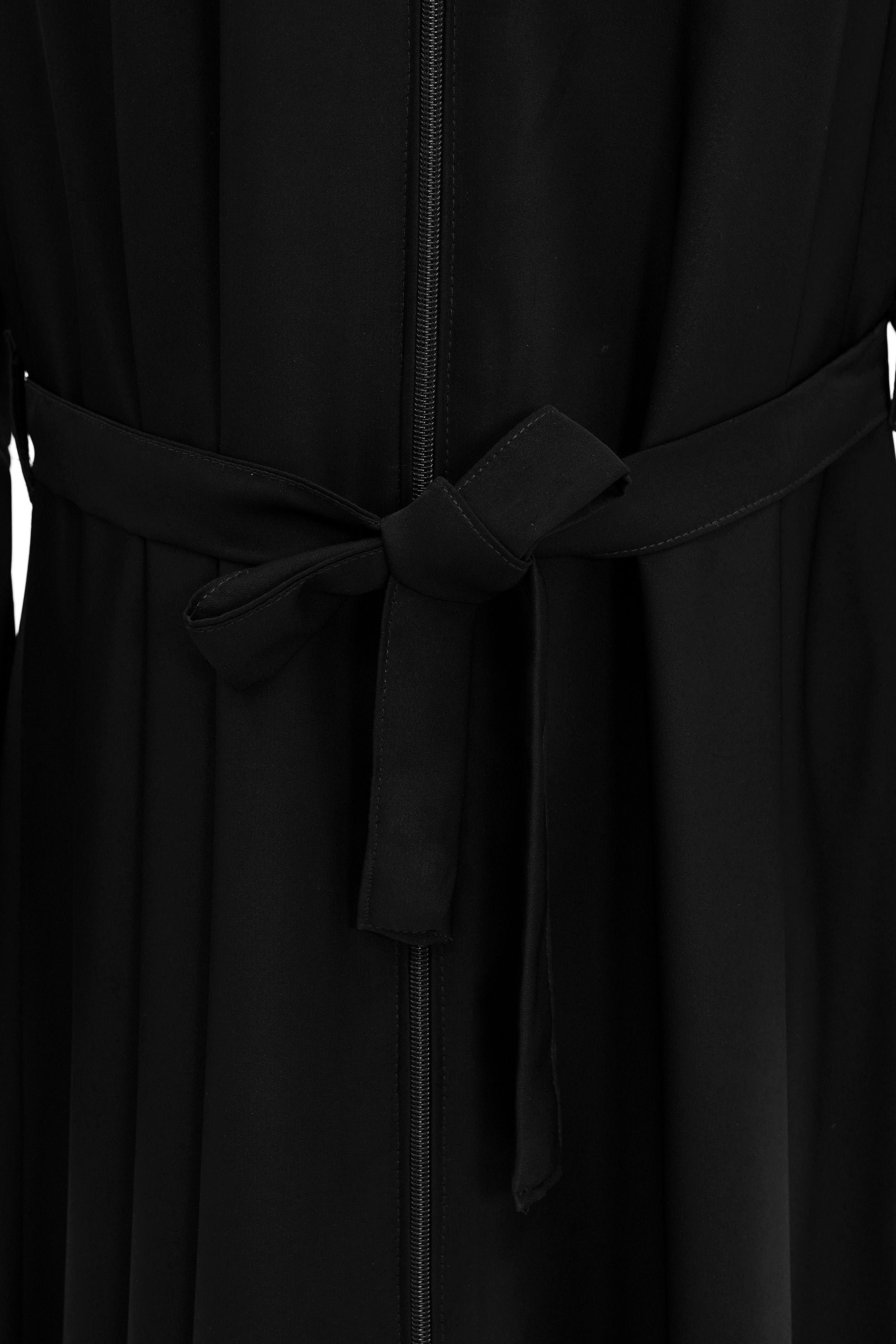 ZIPER SLEEVE PLEATED ( KUFF) abaya SAHAR 